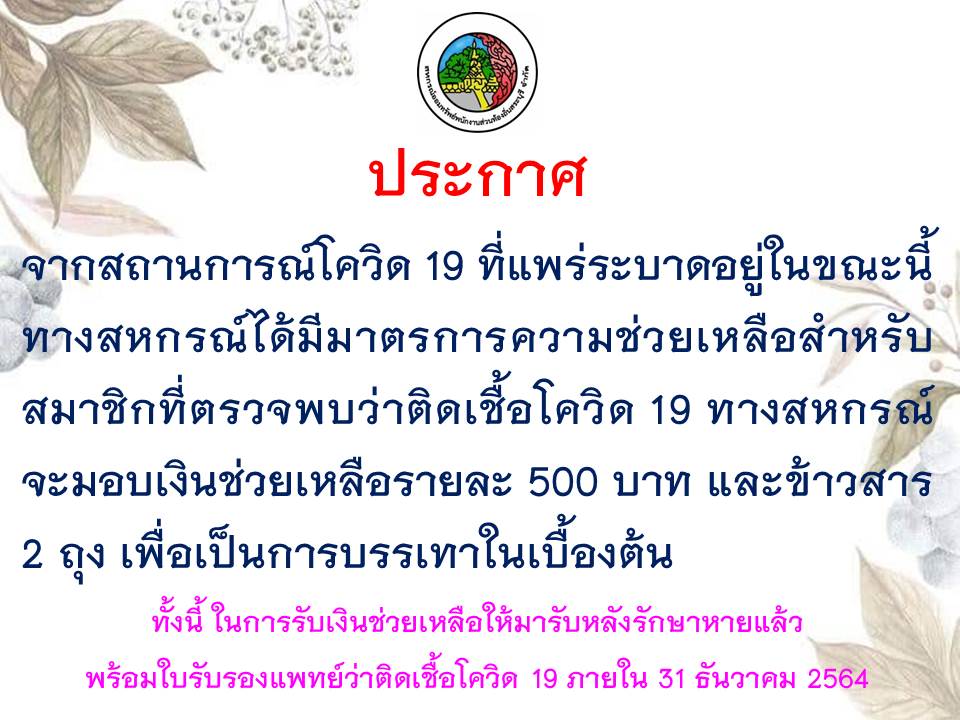 ช่วยเหลือโควิด